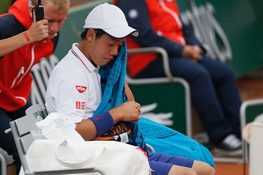 Kei Nishikori at the French Open