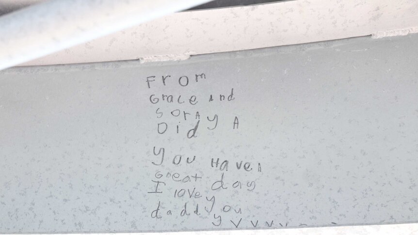 A message written on a boat