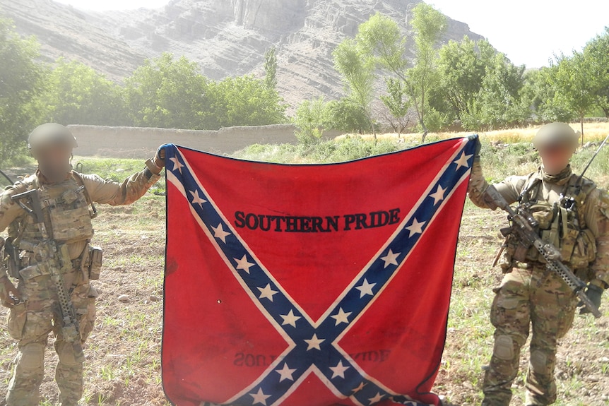 kjole begynde Dare Australian special forces shown posing with 'Southern Pride' Confederate  flag in Afghanistan - ABC News