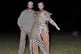 Donald Trump's sons Donald Junior and Eric pose with a trophy leopard from their hunting trip to Zimbabwe.