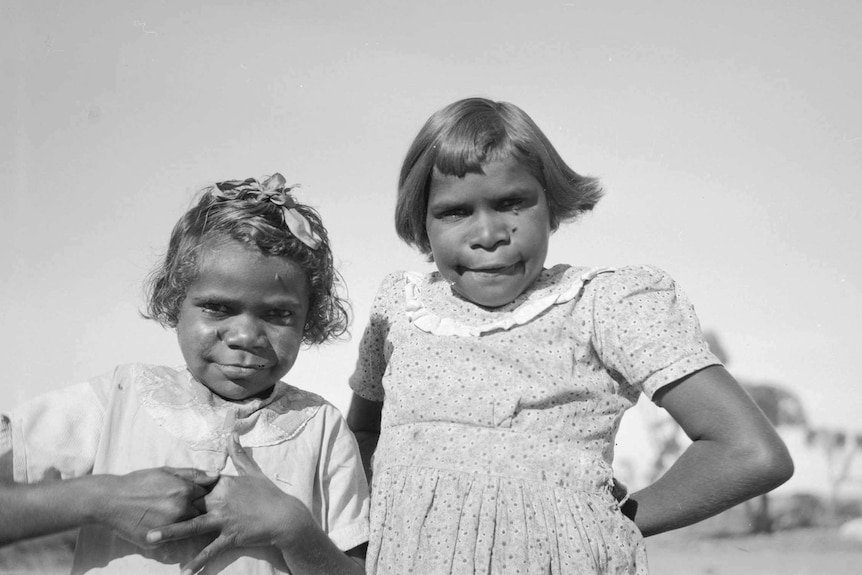 Maria and Jill at Cundeelee Mission 1954.