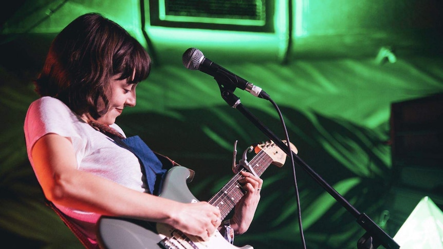 Stella Donnelly performing at BIGSOUND 2017 at the triple j Unearthed showcase at Oh Hello