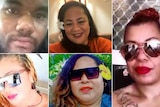 A screenshot of Tongan relatives on video call in a grid format.