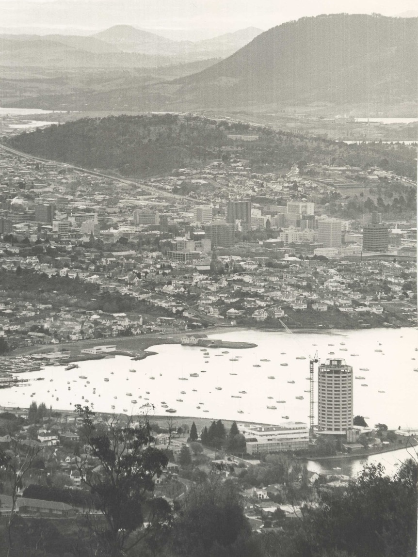 Wrest Point Casino under construction, 1974