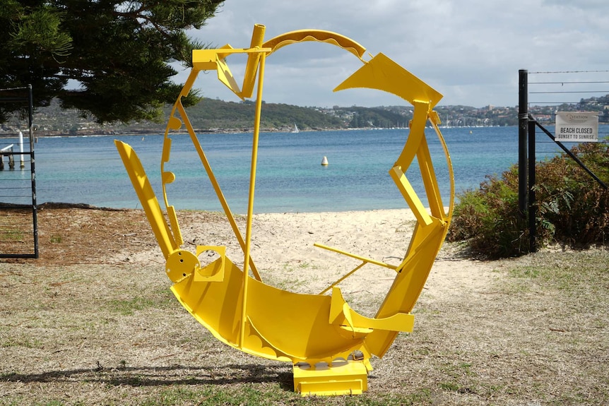 Ellenor Griffith's Empty Yellow featuring a circular yellow sculpture