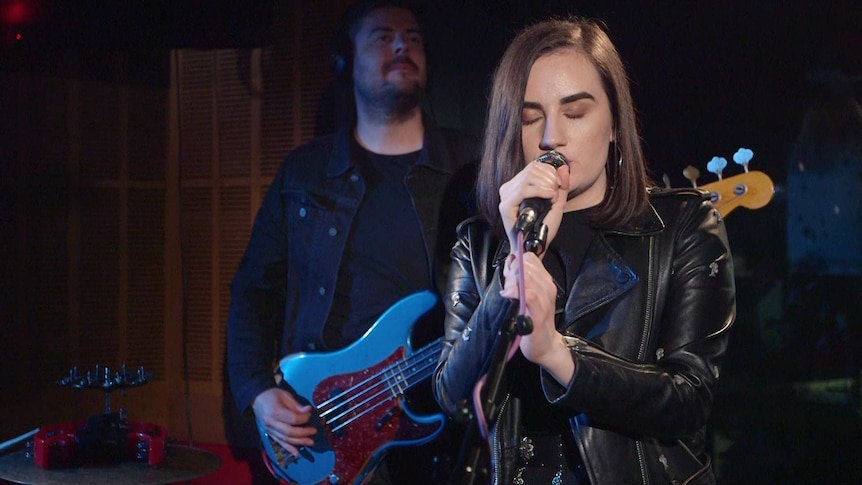 Meg Mac performing in the Like A Version studio