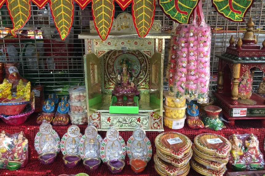 Diwali display from a store in Clayton.
