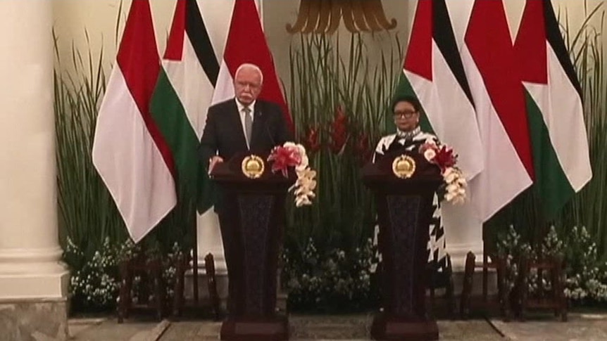 Palestinian and Indonesian foreign ministers tell Australia to back down on Israel embassy intentions