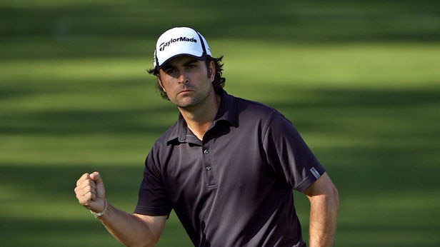 Mathew Goggin leads a congested pack in the Australian PGA Championship.