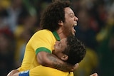 Brazil celebrates win over France
