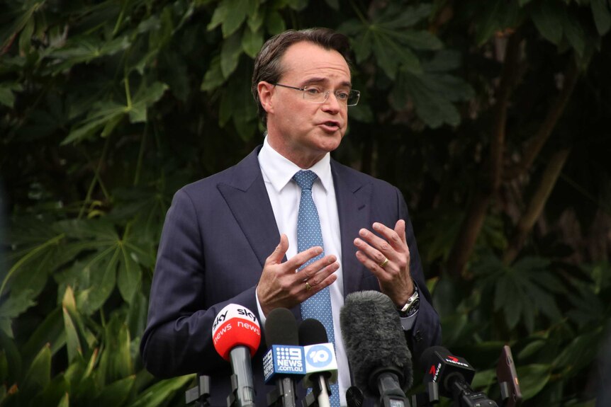 Victorian Liberal leader Michael O'Brien speaks at a press conference on August 25, 2020.