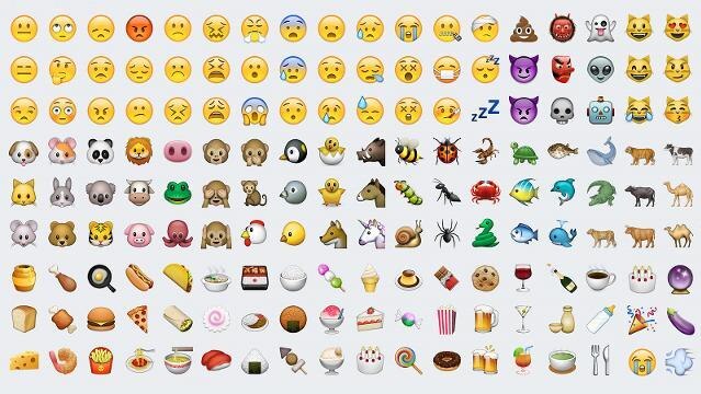 Grid of dozens of emojis