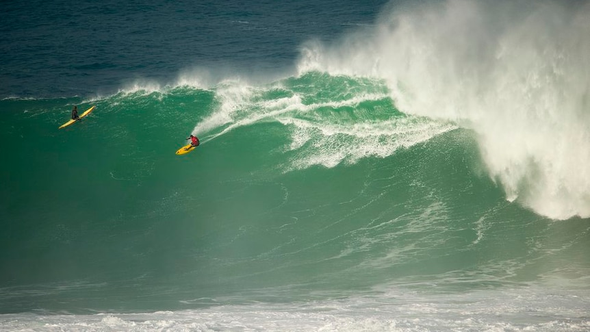 Big wave surfing on Victoria's south-west coast