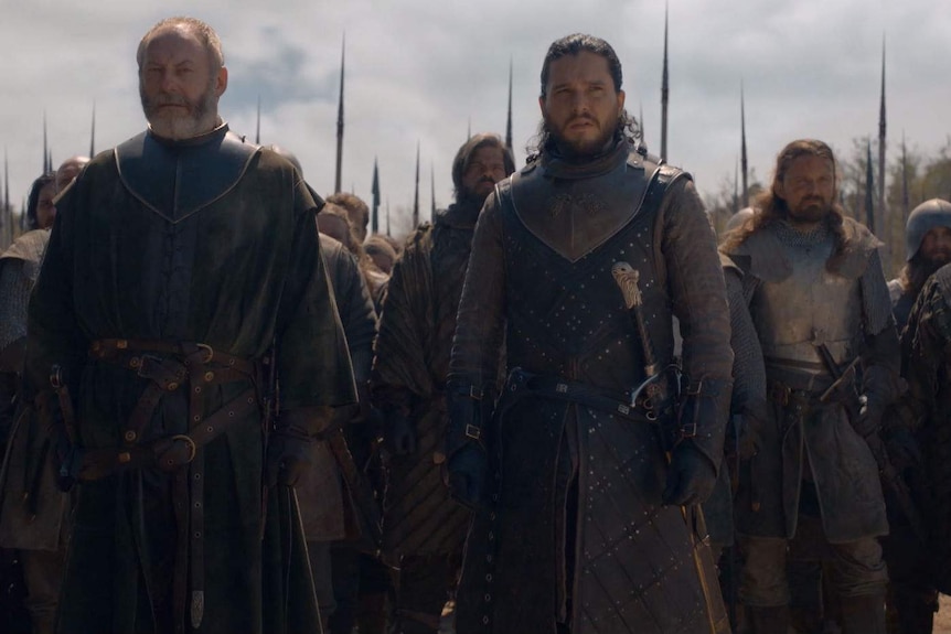 Jon and Davos wait with the northern army.