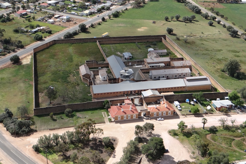 A birds-eye view of the Gladstone Gaol. 