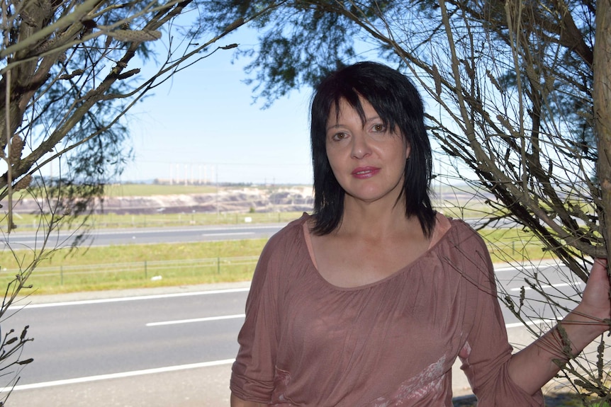 A picture of Luisa Cardillo with Hazelwood Power Station
