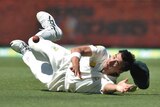 Mitchell Starc looking like a gumby as he drops a catch