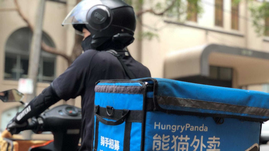 A Hungry Panda delivery rider.
