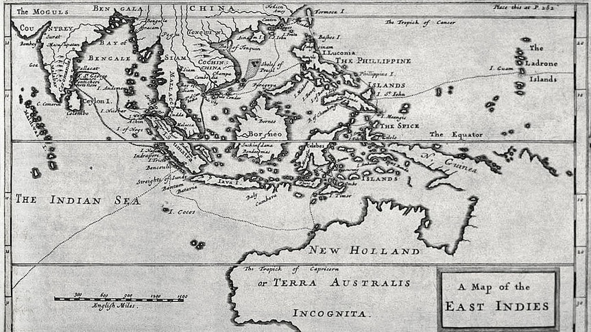 Map of Dampier's first Australian visit.