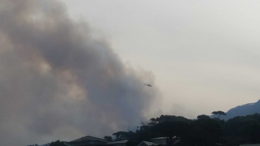 Fire burning in Wollongong