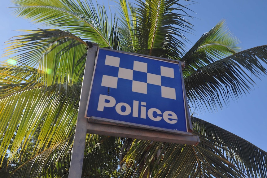 The Maningrida Police Station sign.