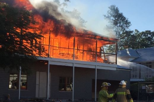 Gorman Street house on fire