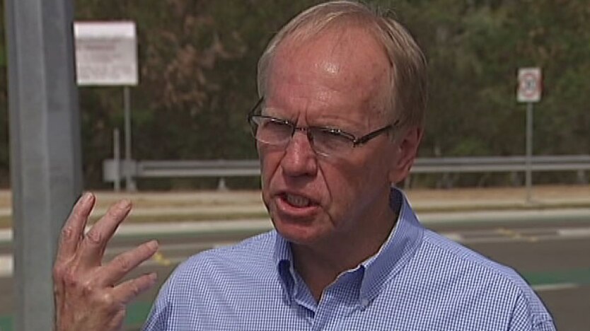 ALP candidate for Forde Peter Beattie campaigning in Townsville today.