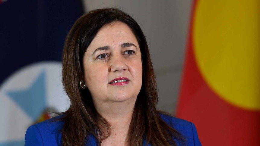 Annastacia Palaszczuk wearing a blue blazer.