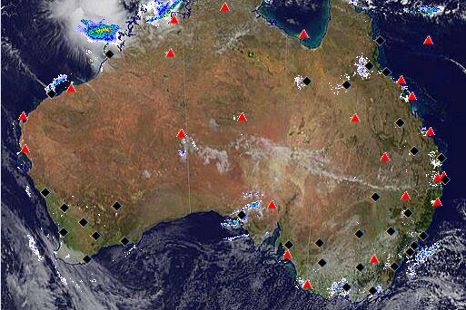 A meteorological map of Australia