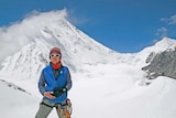 Adelaide's Katie Sarah during a climb on Mount Everest
