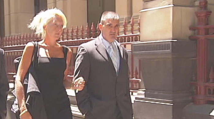 Pasquale Barbaro with his lawyers, Con Heliotis and Nicola Gobbo, outside the Victorian Supreme Court.