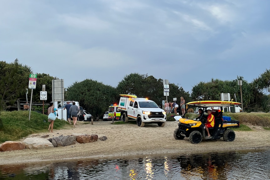 Authorities at Coolum Beach