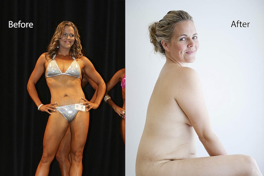 Taryn Brumfitt's before and after photographs