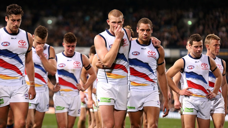Crows show their emotion after the full-time siren