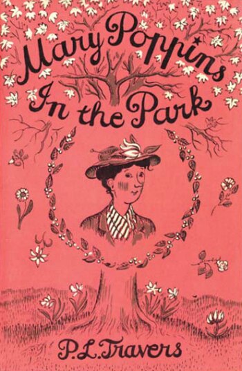Book cover for Mary Poppins book by author P.L. Travers.