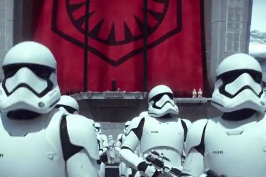 A still from the trailer of Star Wars Episode VII - The Force Awakens