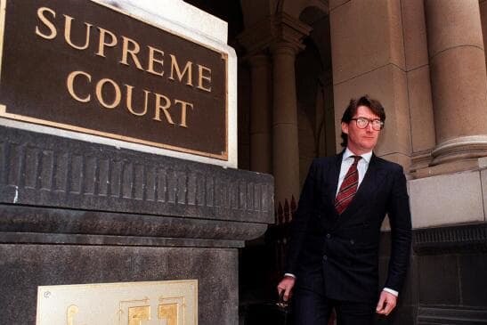 Magistrate Stephen Myall outside the Supreme Court in Melbourne.