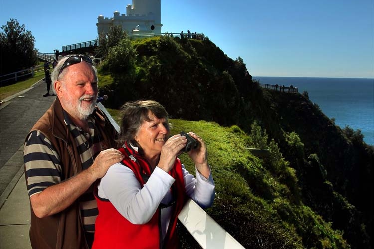 Wally and Trish Franklin at Byron Bay