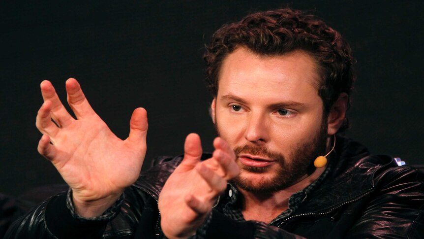 Napster founder and former Facebook president Sean Parker gestures during the Web 2.0 Summit in San Francisco