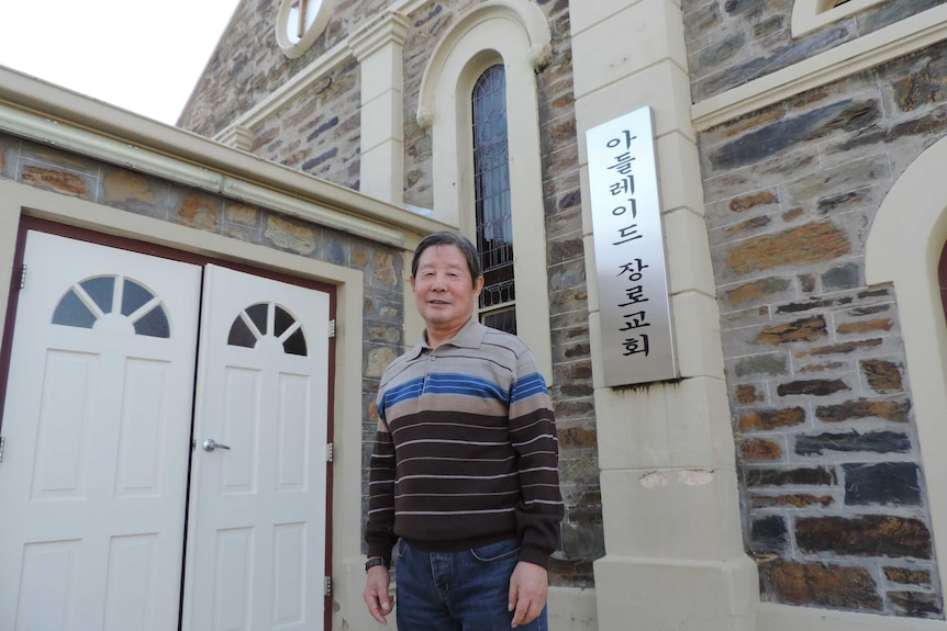 Mr Lee at the Korean Presbyterian Church at Beulah Park in Adelaide