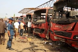 Bomb experts at bus explosion in Nigeria