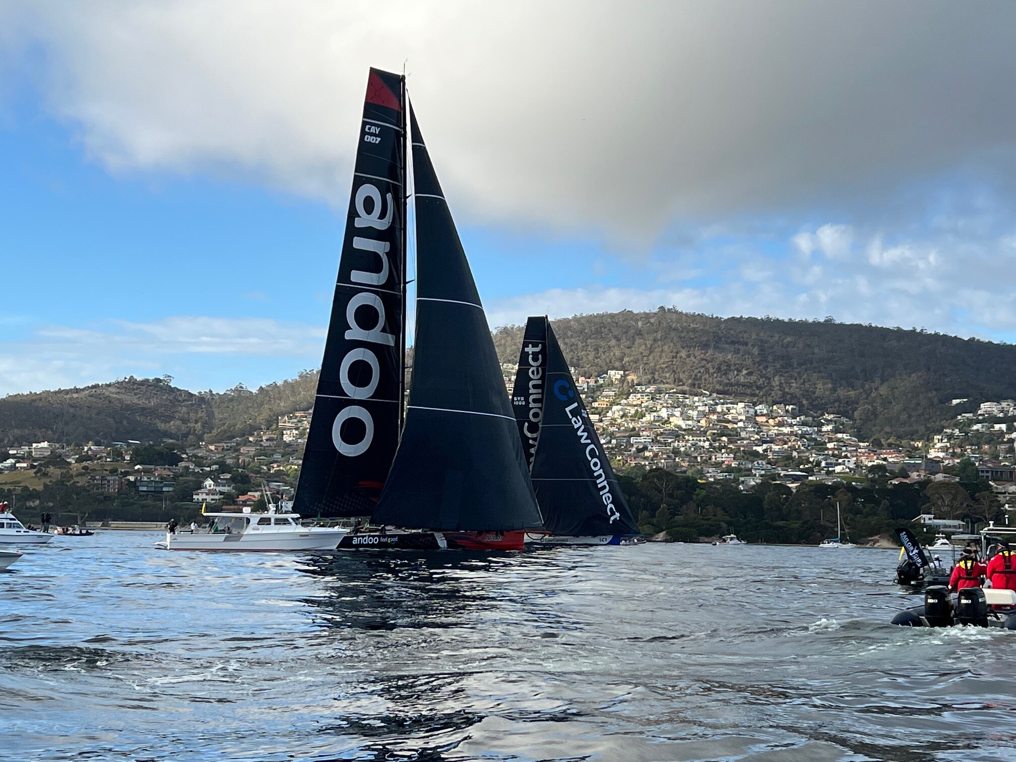 LawConnect and Andoo Comanche race neck-in-neck.