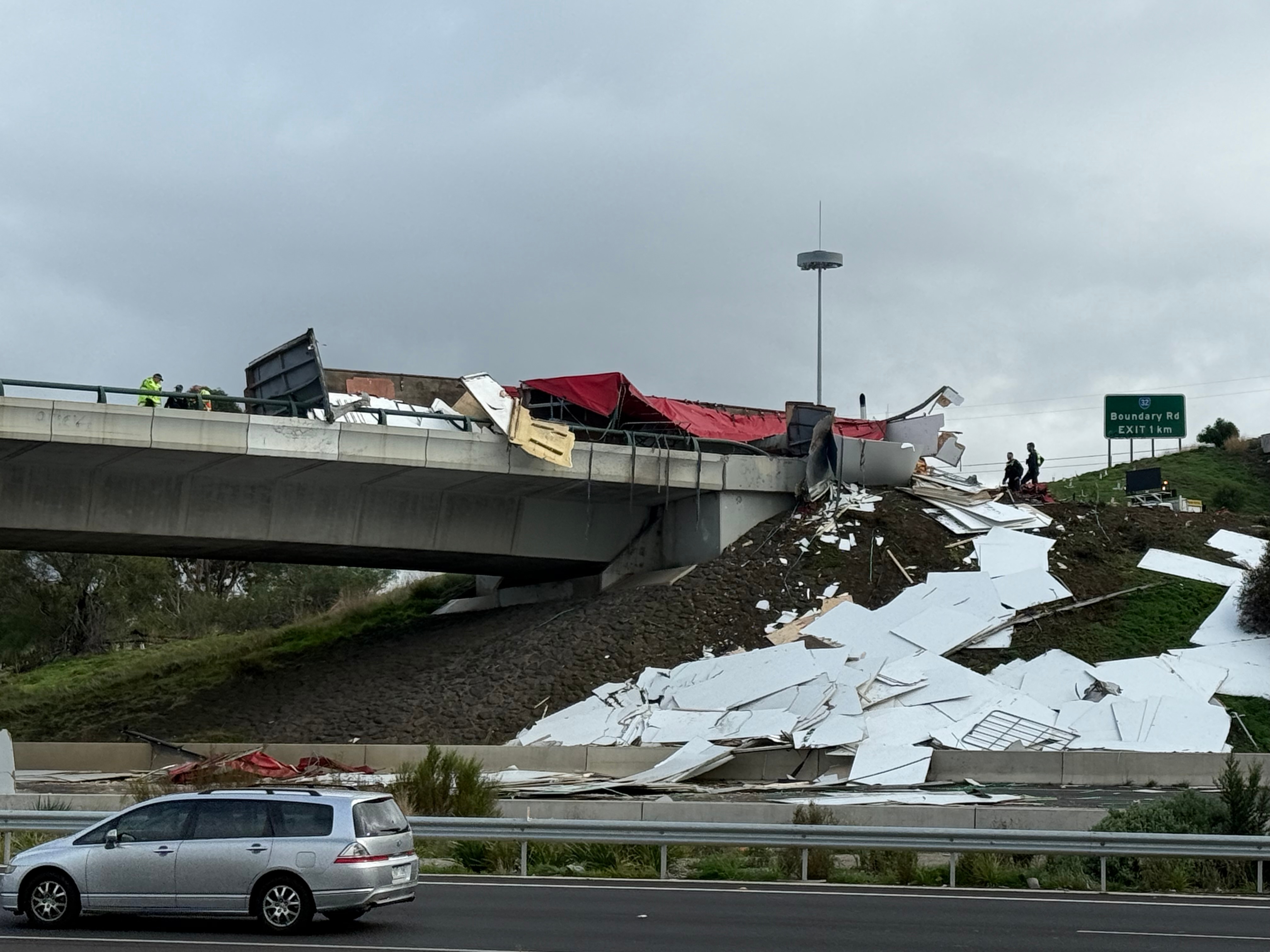 Driver freed from rolled truck on Princes Freeway in Melbourne's west — WellsTrack