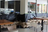 The Townsville Yacht Club has sandbagged its clubhouse.