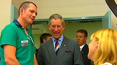 Prince Charles visits patients
