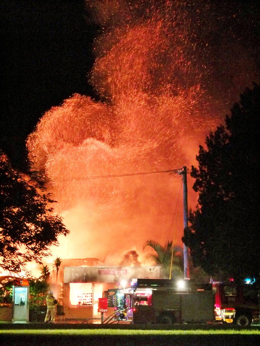 Flames engulf Stradbroke Island post office