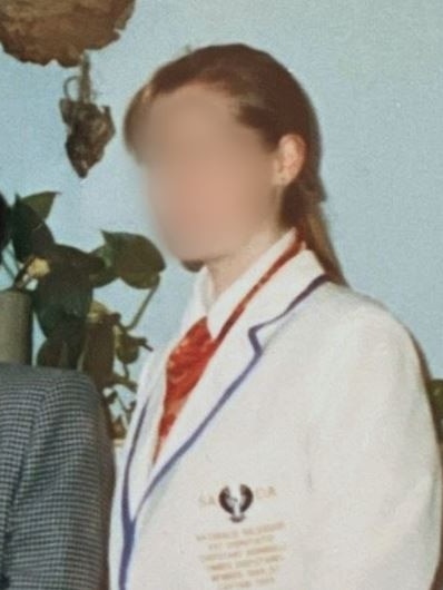 Christian Porter's accuser pictured in her debating blazer.