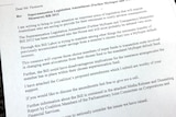 The letter from Mathias Cormann to Craig Thomson, sent on October 9, 2012.