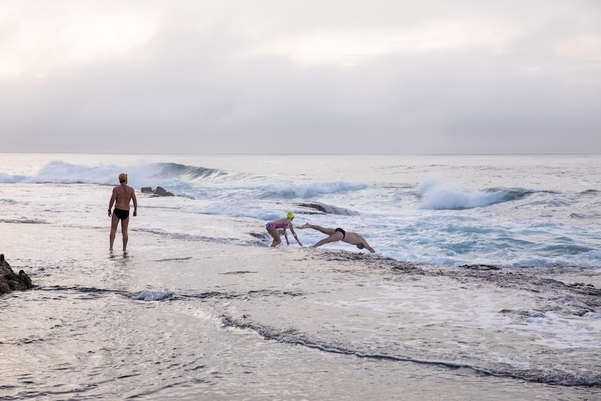 Members of Newcastle's Merewether Mackerels swimming.