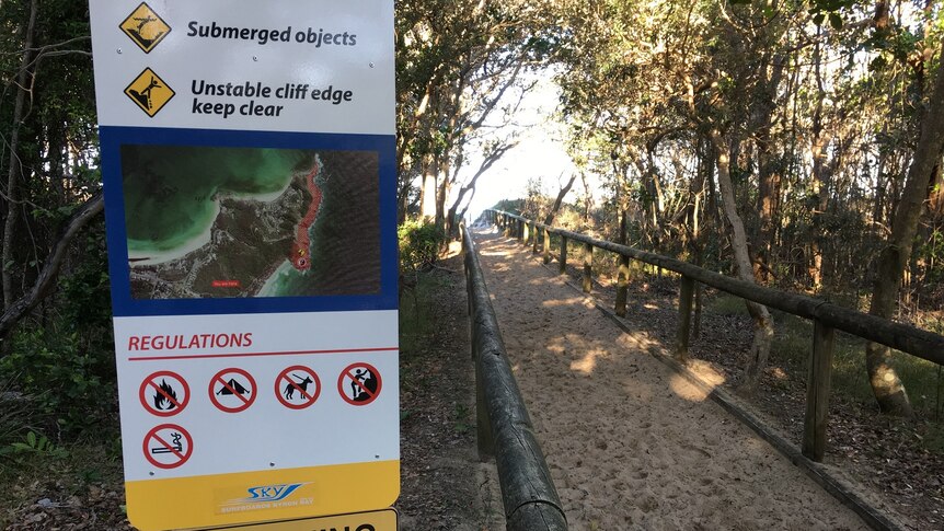 Cliff hazard warning signs are now in place at Cape Byron.
